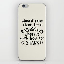 Look For Rainbows Word Art Drawing iPhone Skin