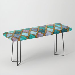 Moroccan tile iridescent pattern Bench