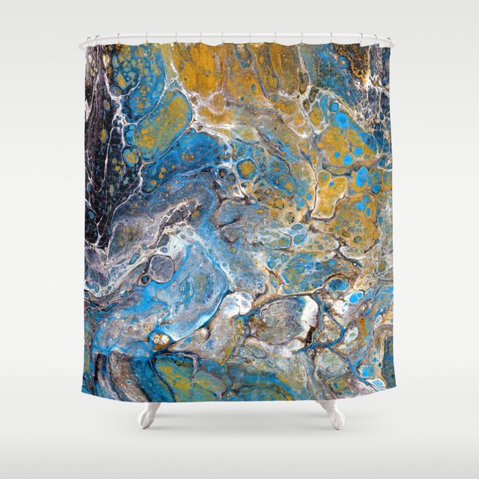 Mineralogy - Abstract Flow Acrylic Shower Curtain
