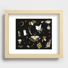 Midnight Moon Witch Recessed Framed Print