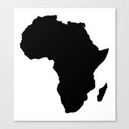 Silhouette Africa Canvas Print