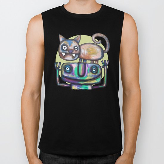 Juggler with Cat Biker Tank