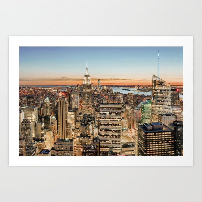 New York City Night Sky Art Print