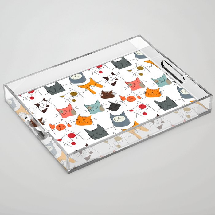 cats groupe world Acrylic Tray