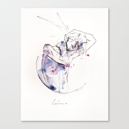 circles - con occhi porpora Canvas Print