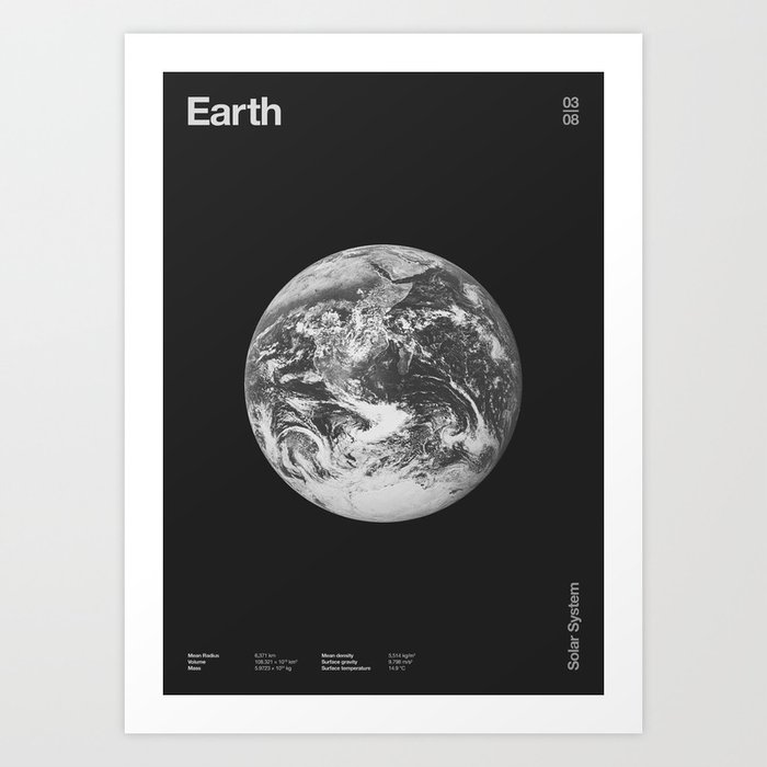 Solar System _ 03 Earth Art Print