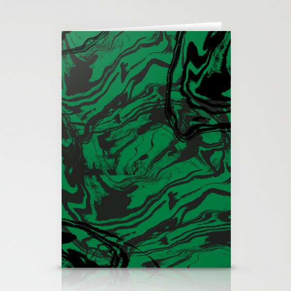 Suminagashi Marble Malachite Green Marbled Pattern Spilled Ink