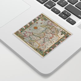 Vintage map of Wales Sticker