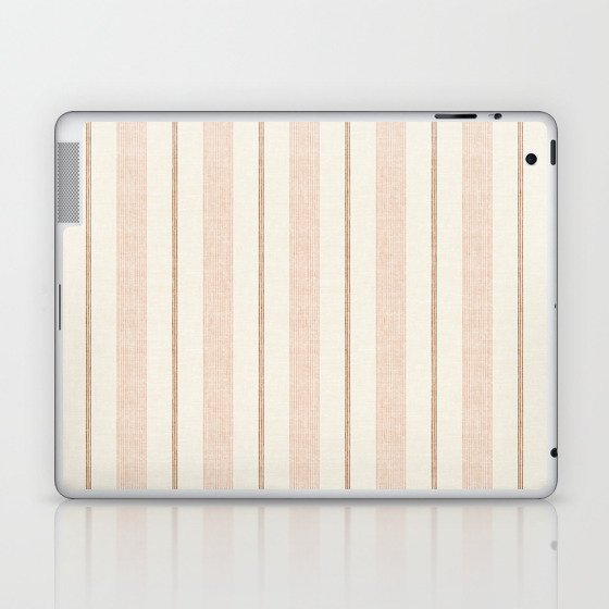 ivy stripes - cream, rust and terracotta Laptop & iPad Skin