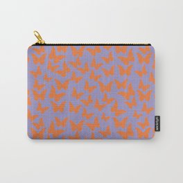 Butterflies Kaleidoscope Flying Pattern Lavender Orange Carry-All Pouch | 3D, Graphicdesign, Texture, Jewel, Luxurious, Lavish, Seamless, Pattern, Many, Effect 
