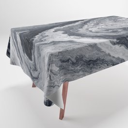 Liquid Blue-Gray Marble Tablecloth