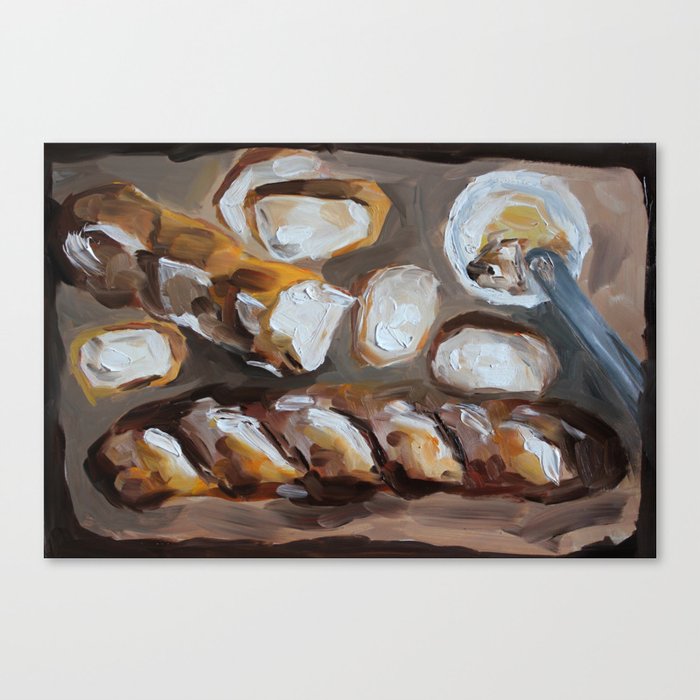 Baguette, french bread, du pain, food Canvas Print