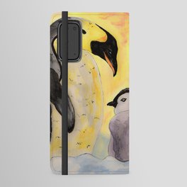 Watercolor Penguin Family Android Wallet Case