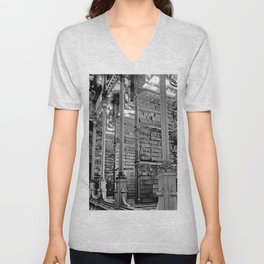 A Book Lover's Dream - Cincinnati Public Library black and white photographs / black and white photo V Neck T Shirt