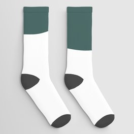 6 (Dark Green & White Number) Socks