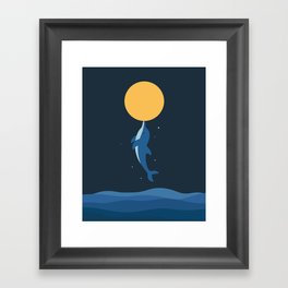 Kiss The Moon Framed Art Print