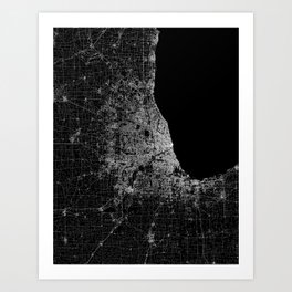 Chicago map Art Print