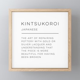 Kintsukoroi Definition Framed Mini Art Print