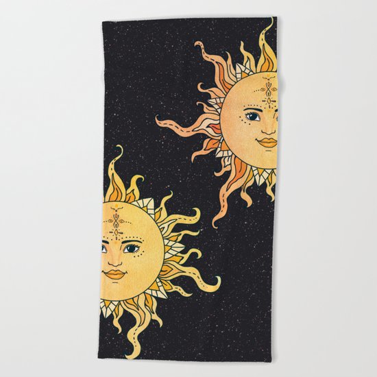sun flower Beach Towel