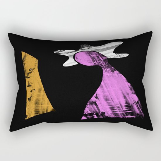 Perplexed - Abstract, pastel artwork Rectangular Pillow