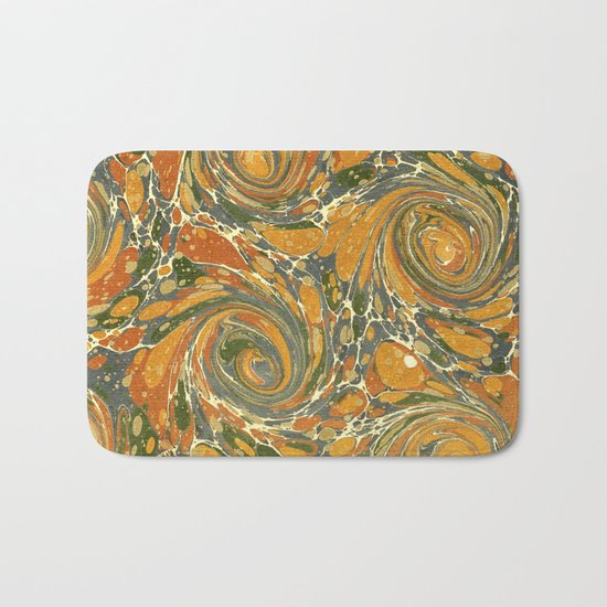 Old Marbled Paper 03 Bath Mat