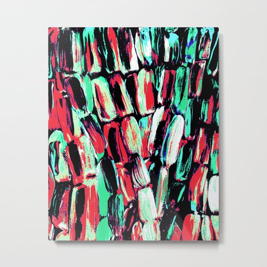 Teal Red Dreams of Sugarcane Metal Print