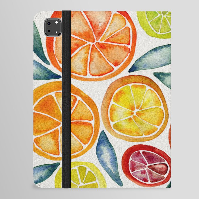 Sliced Citrus Watercolor iPad Folio Case