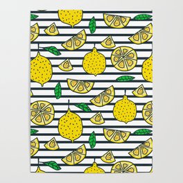 Lemon Stripes Poster
