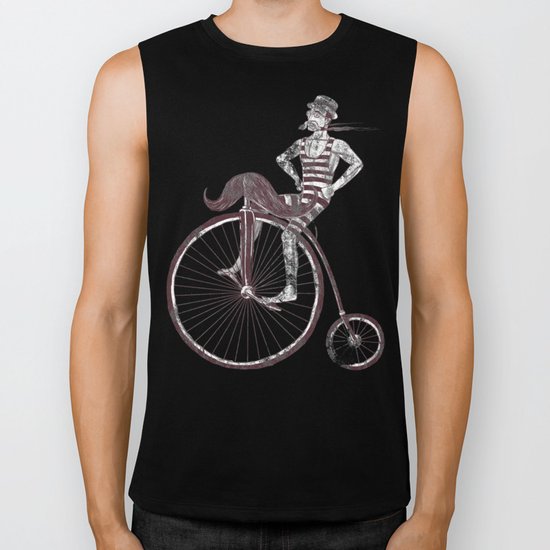 Mustache Handlebar Biker Tank