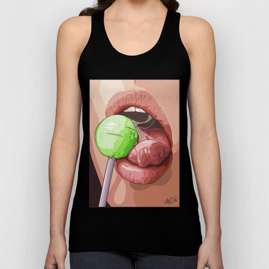Candy lips Unisex Tank Top