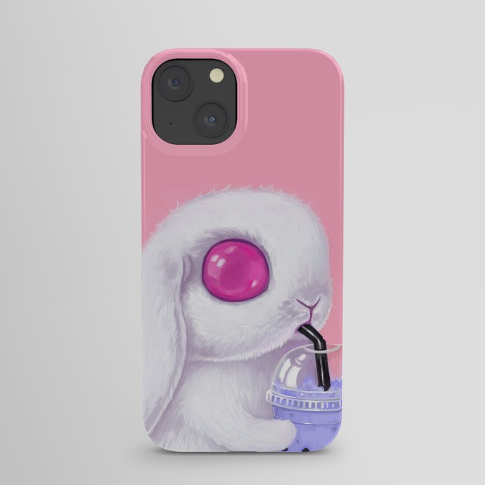 Bunny Loves Bubble Tea iPhone Case