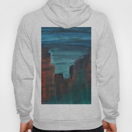 Abstract art - Skyscrapers -acrylic painting Hoody
