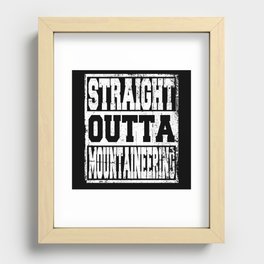 Mountaineering Saying Funny Recessed Framed Print