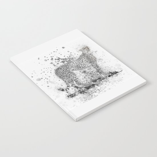 Cheetah in Black and White Notebook