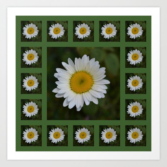 Daisy Collage Art Print