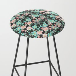 dark and pastel evening primrose flower meaning youth and renewal  Bar Stool