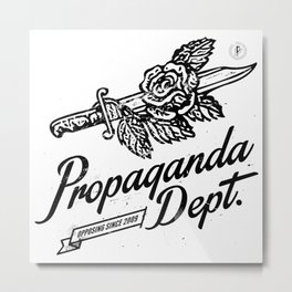 Propaganda Dept. Opposition Metal Print | Knife, Tattoo, Rose, Graphicdesign, Digital, Propaganda, Agitprop, Department, Oppose, Other 