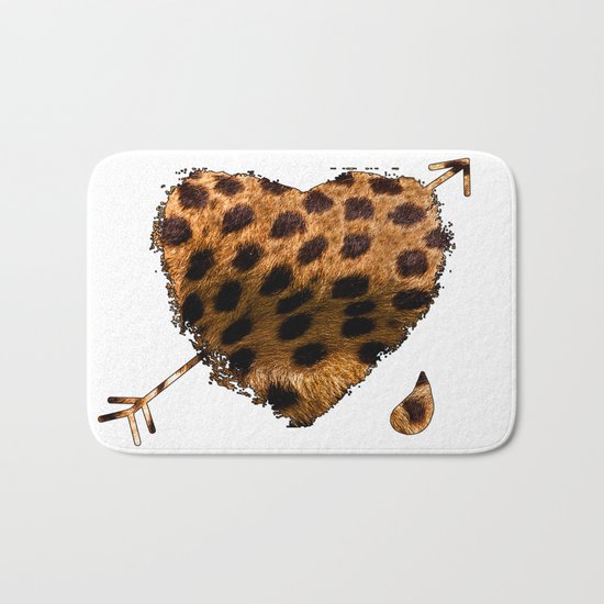 CHEETING HEART Bath Mat