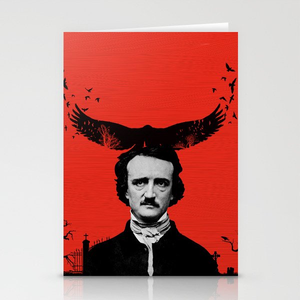 Edgar Allan Poe / Raven / Digital Painting Stationery Cards