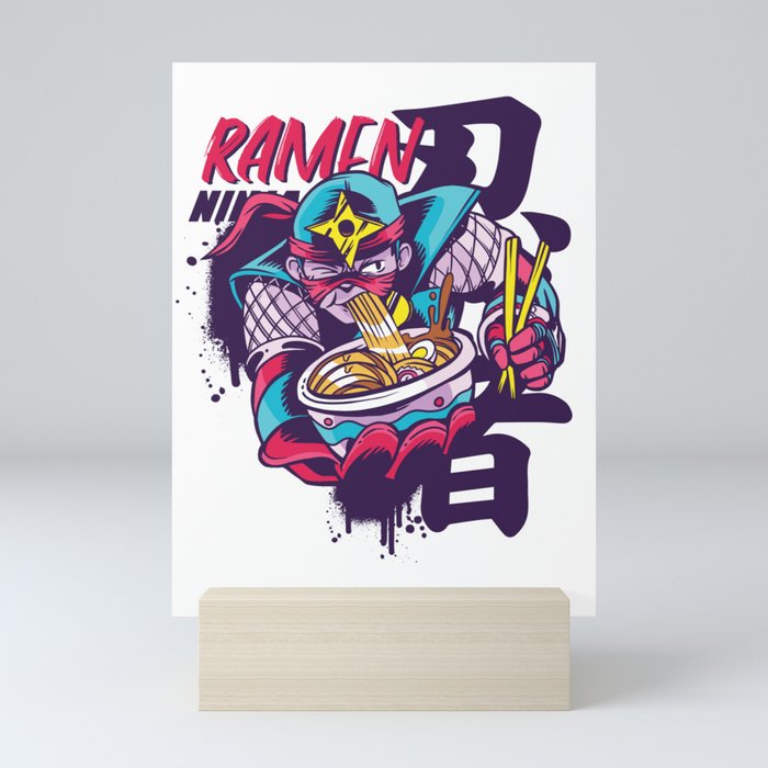 Ninja Ramen  Mini Art Print