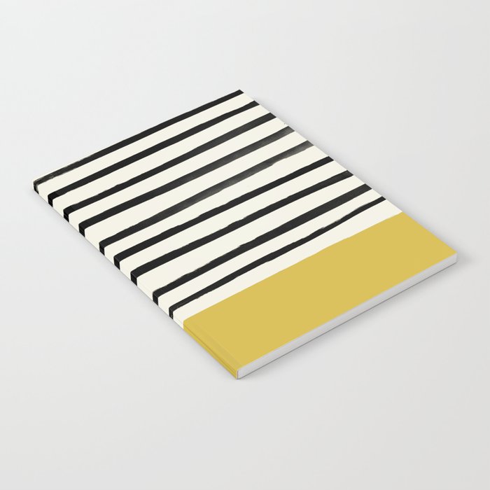 Mustard Yellow & Stripes Notebook
