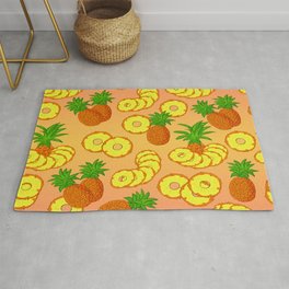 tropical pineapple fruit pattern Area & Throw Rug