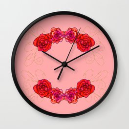 Roses are Red Wall Clock