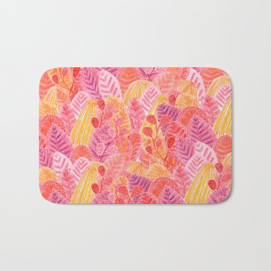 Coral Leafs Bath Mat