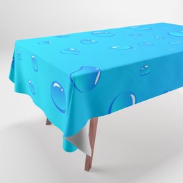 Water Droplets on Blue Background. Tablecloth
