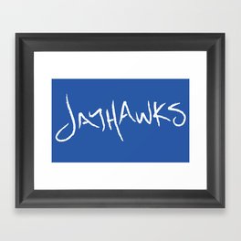 Jayhawks White Framed Art Print