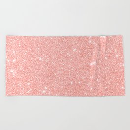 Cute Light Pink Glitter Beach Towel