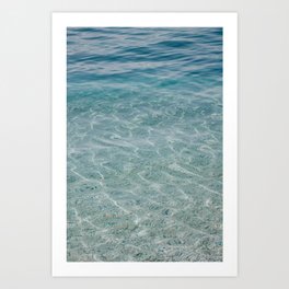 Sea Waves, Ripples, and Pebbles on the Beach 01 Art Print