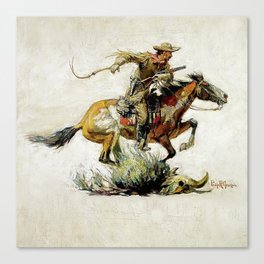 “Winchester Horse and Rider” by Philip R Goodwin Canvas Print