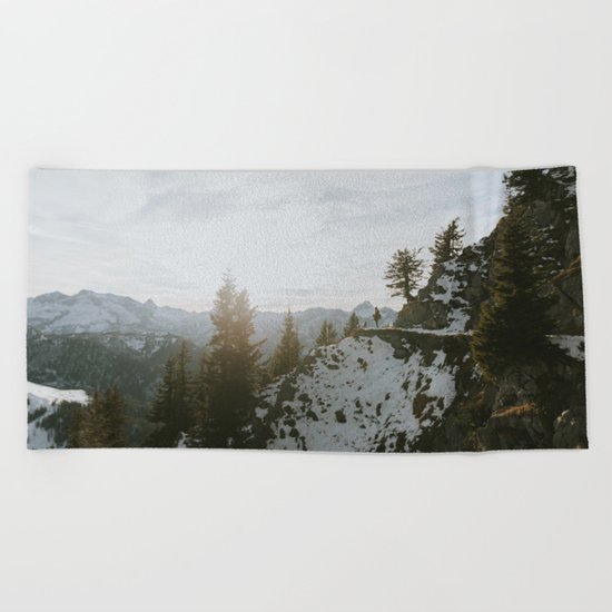 Taking in the view - Landscape Photography Beach Towel